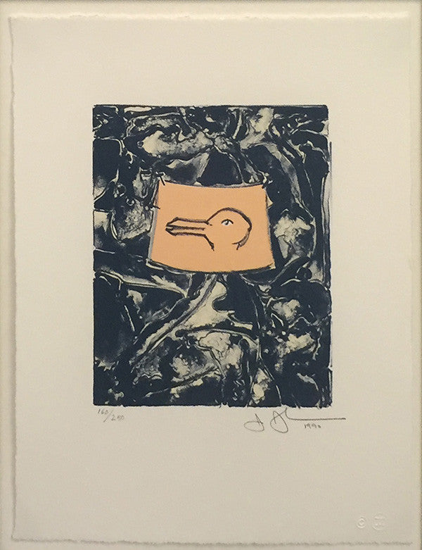 Untitled from Harvey Gantt Portfolio) by Jasper Johns, 1990 lithograph — detail 2
