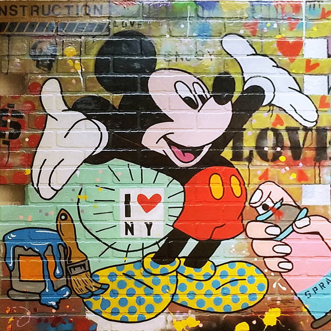 I Love New York by Jozza, 2016 mixed media on board