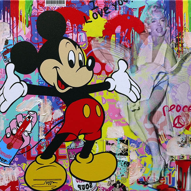 Big Hug by Jozza, 2017 acrylic on canvas