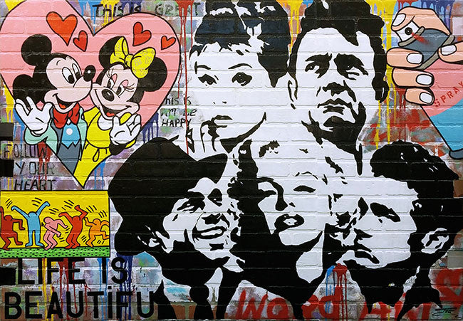 Hollywood Stars by Jozza, 2016 acrylic on wood