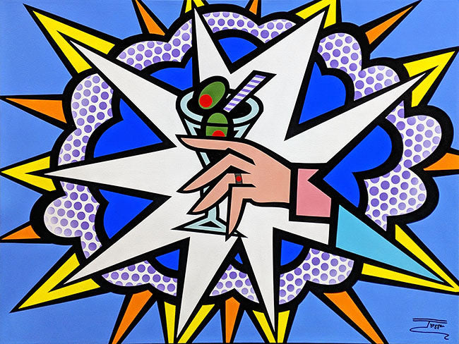 Martini Glass I by Jozza, 2013 acrylic on canvas