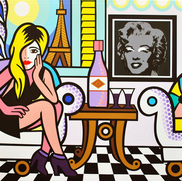Paris Living Room by Jozza, 2013 giclee on canvas