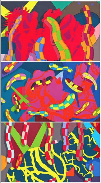 Lost Time, Alone Again and Far Far Down (Set of 3) by Kaws by Artists Misc., 2018 serigraph on Saunders waterford paper