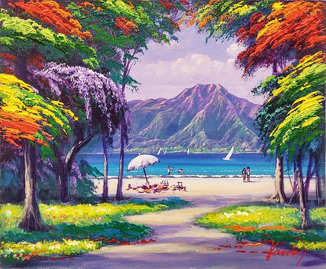 Day at the Beach by Kardos, 2016 acrylic on canvas