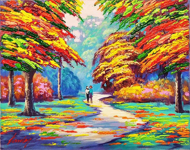 Moment in the Park by Kardos, 2016 acrylic on canvas