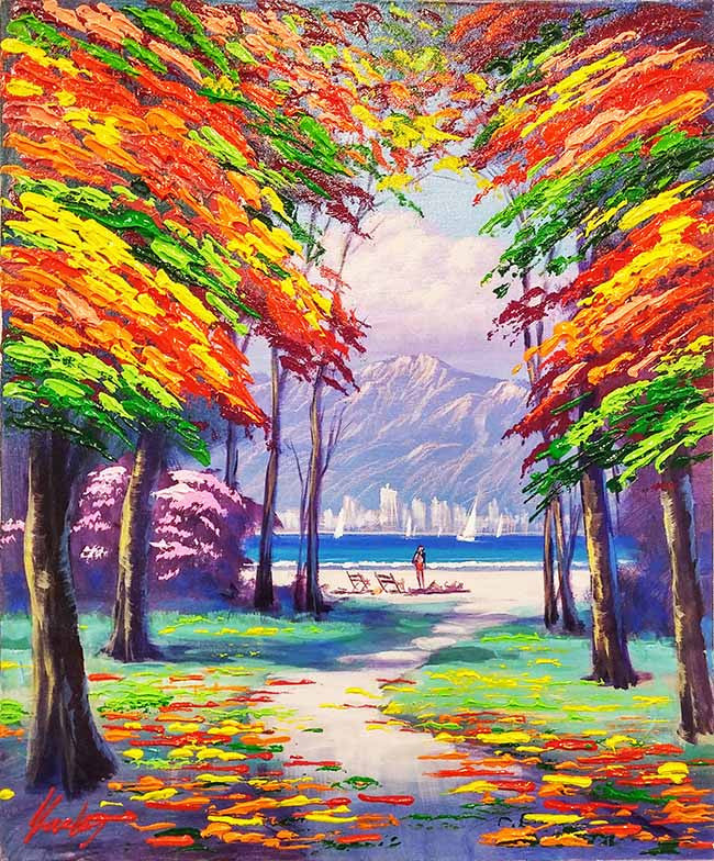 Weekend on the Beach by Kardos, 2016 acrylic on canvas
