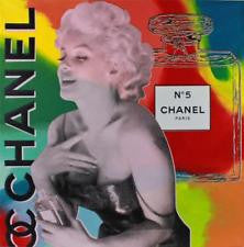Chanel Marilyn Monroe by Steve Kaufman, 2001 mixed media on canvas hand embellished
