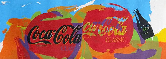 Coca-cola by Steve Kaufman, 2001 mixed media on canvas, hand embellishe