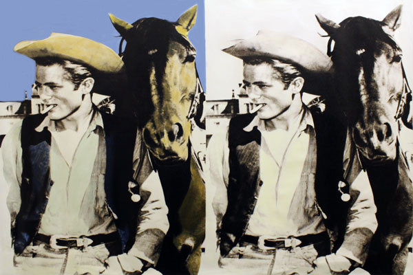 Double James Dean-the Cowboy by Steve Kaufman
