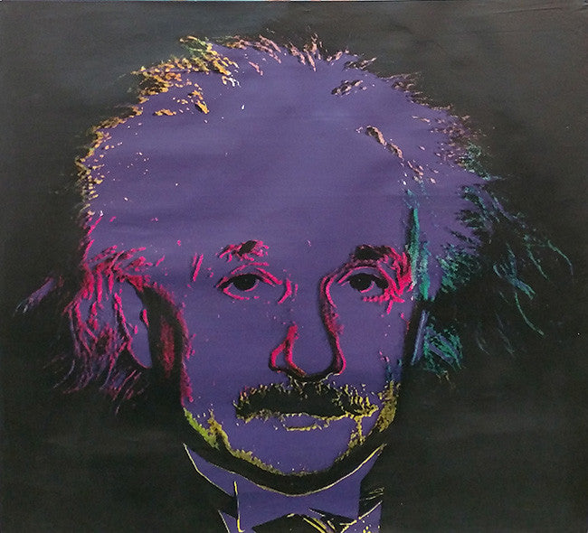 Einstein by Steve Kaufman, 2001 mixed media on canvas hand embellished