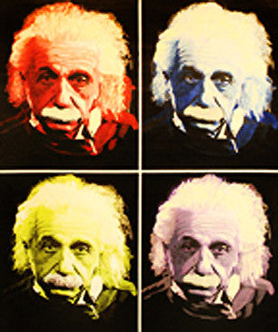 Einstein the Genius - Quad by Steve Kaufman