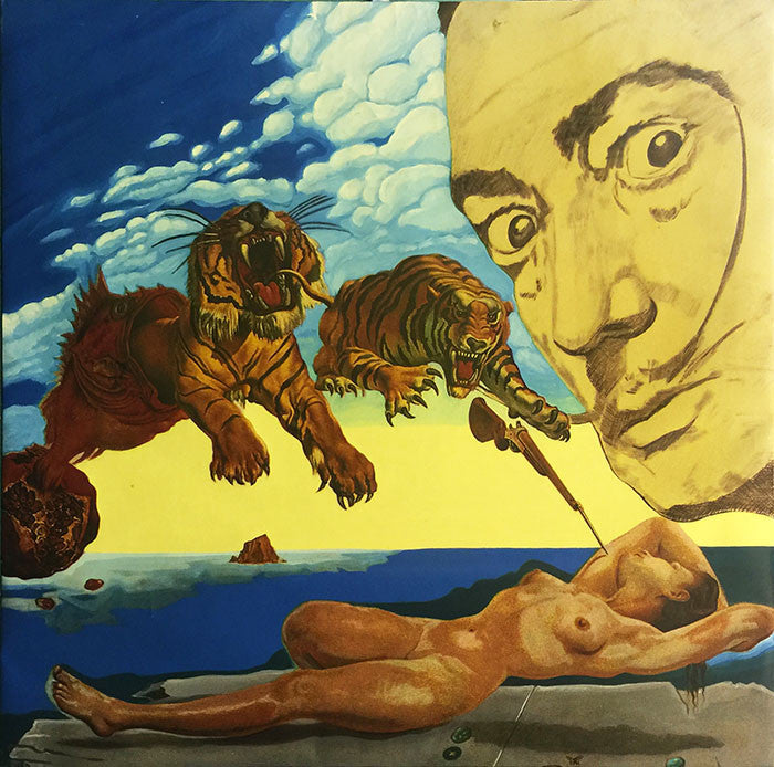 Homage to Dali by Steve Kaufman, hand painted silkscreen on canvas