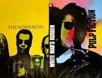 John Travolta Pulp Fiction to Phenomenon (Yellow) by Steve Kaufman, hand embellished silkscreen on canva