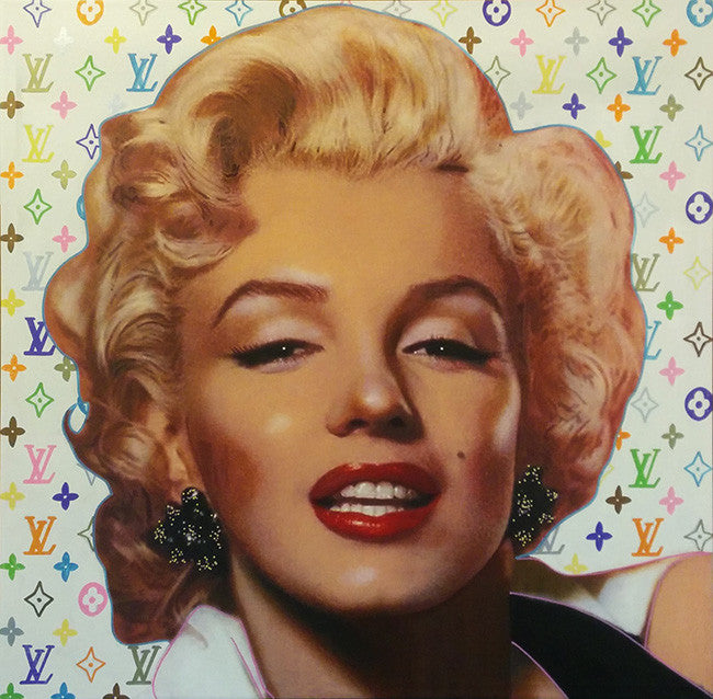 Pop Marilyn - Louis Vuitton Style by Steve Kaufman, hand painted oil and silkscreen on canvas