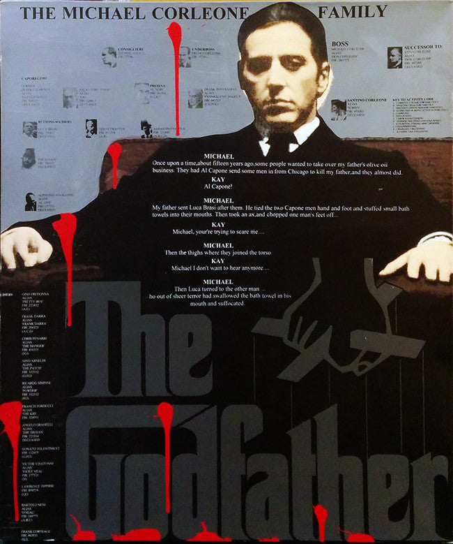 The Godfather 1 by Steve Kaufman, 2006 silkscreen on canvas