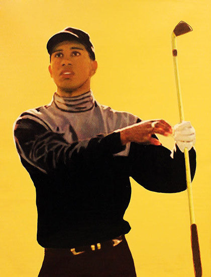 TIGER WOODS - THE STARE BY STEVE KAUFMAN