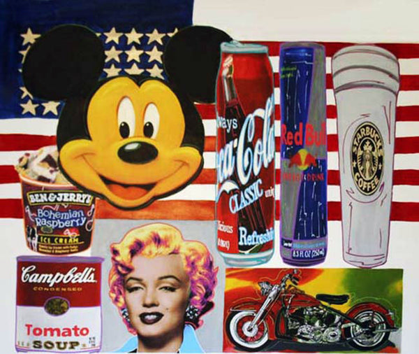 USA ICONS (LARGE) BY STEVE KAUFMAN