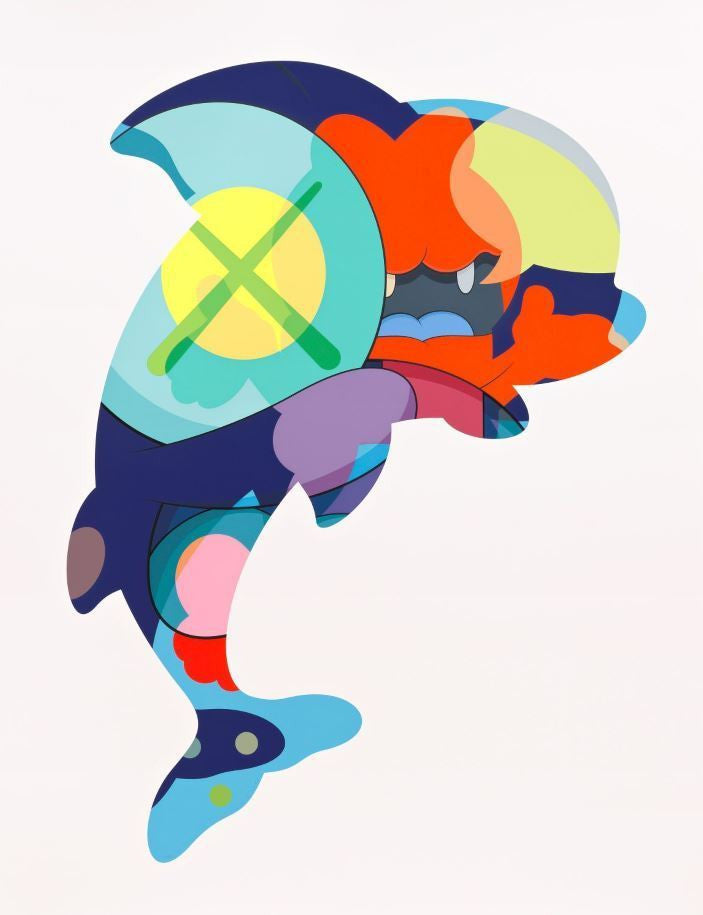 Piranhas (When You're Sleeping) by Kaws by Artists Misc., 2016 silkscreen on paper