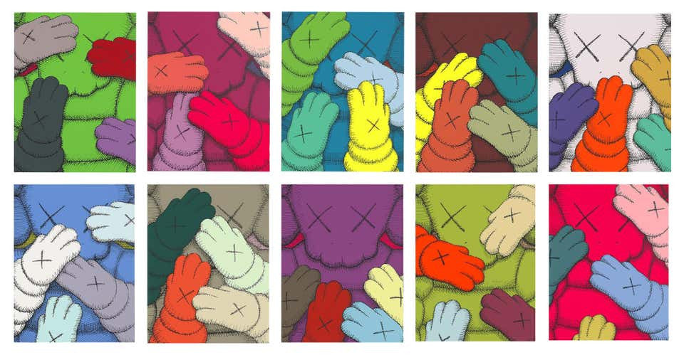 Urge (Set of 10) by Kaws by Artists Misc., 2020 screen print — detail 2