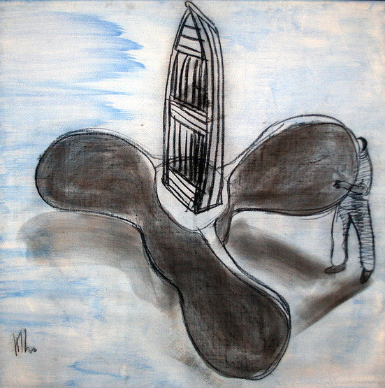 Propel by Kcho, mixed media, on canvas