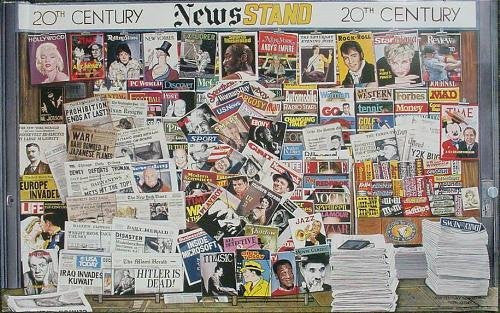 20TH Century News Stand by Ken Keeley, 1999 giclee, on canvas