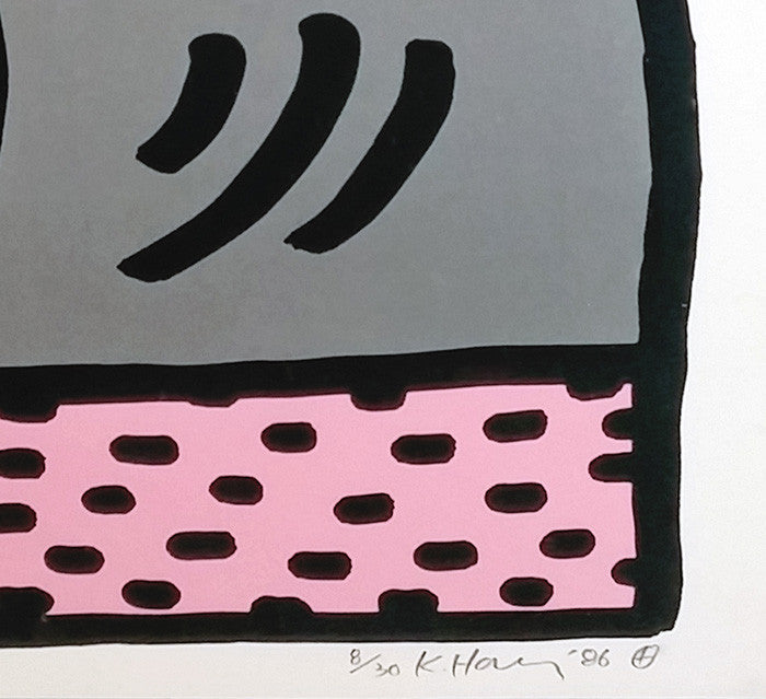 Andy Mouse III by Keith Haring, 1986 screenprint on Lenox museum board — detail 3