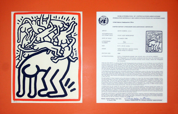 FIGHT AIDS WORLDWIDE BY KEITH HARING