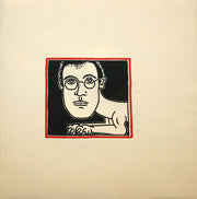 Self Portrait Invitation for Dinner by Keith Haring, 1986 lithograph — detail 2