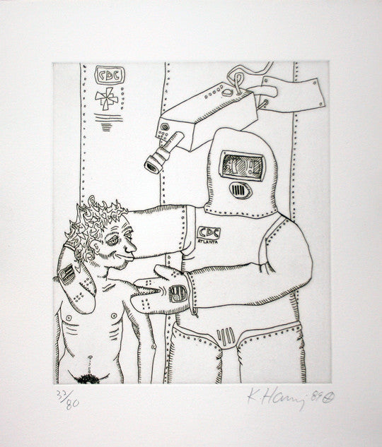 The Valley Series by Keith Haring, 1989 etching