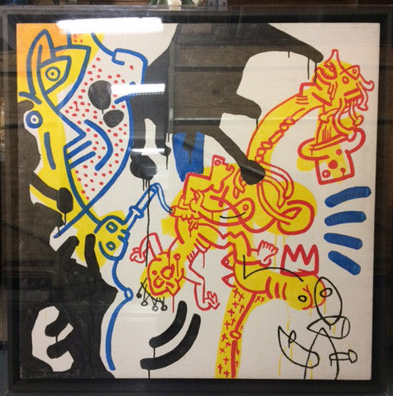 Untitled I by Keith Haring, 1988 acrylic on canvas