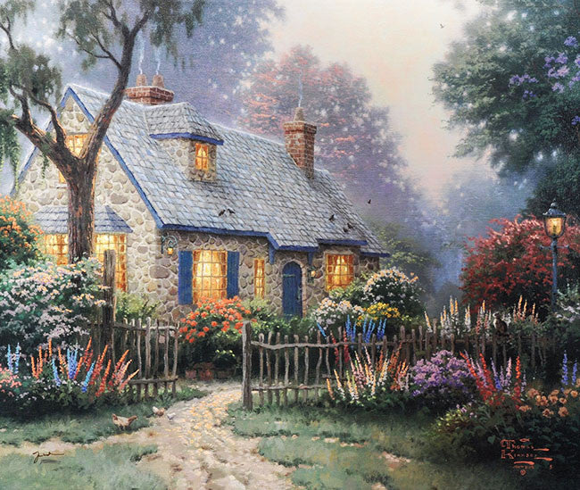 Foxglove Cottage by Thomas Kinkade, 1999 lithograph — detail 3