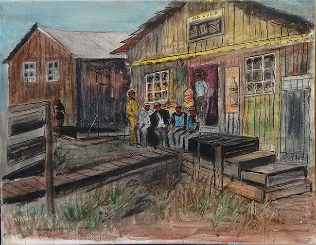 After Work by Charles Kontos, oil on canvas
