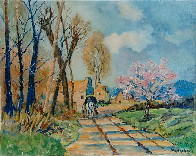 Autumn Ride by Charles Kontos, oil on canvas