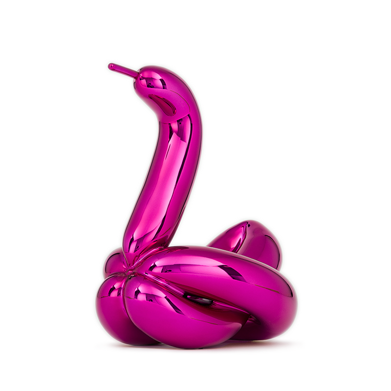 Balloon Swan (Magenta) by Jeff Koons, 2017 porcelain