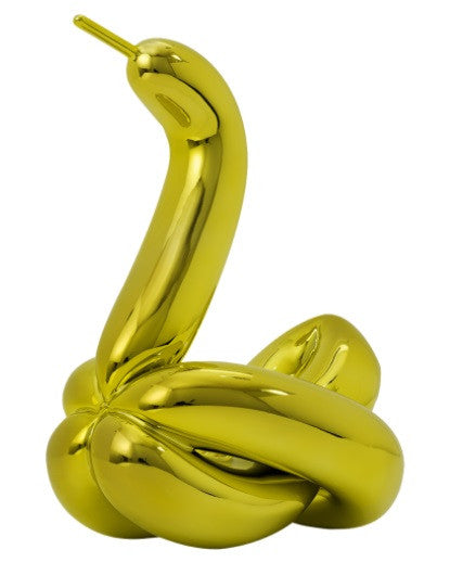 Balloon Swan (Yellow) by Jeff Koons, 2017 porcelain