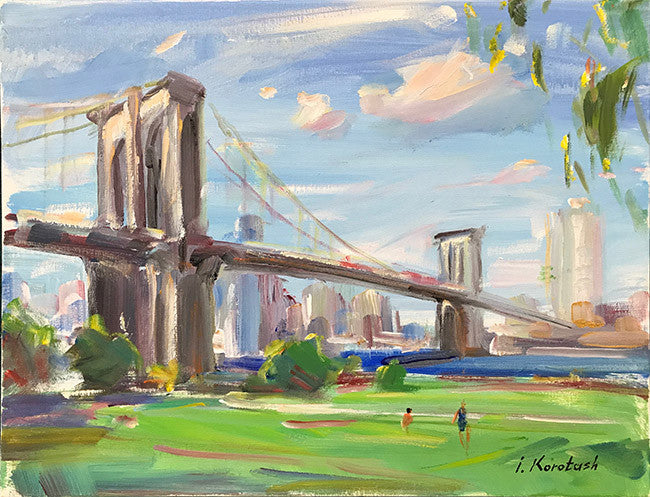Brooklyn Bridge by Igor Korotash, 2018 oil on canvas