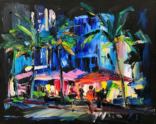 Deco Drive by Igor Korotash, 2019 oil on canvas