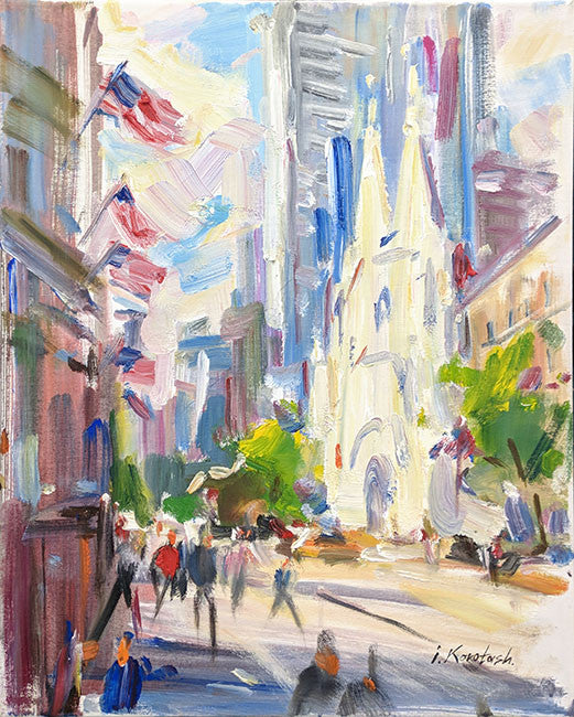 Summer in the City by Igor Korotash, 2018 oil on canvas