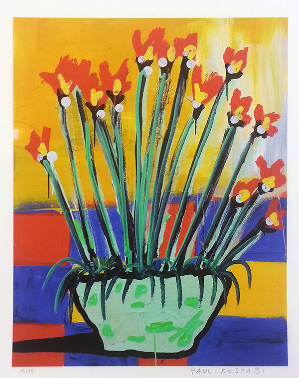 Signs of Color by Paul Kostabi, giclee on heavy handmade cotton paper