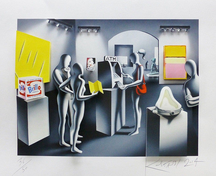 Dream Withdrawal by Mark Kostabi, 2014 giclee and iris print 3d construction
