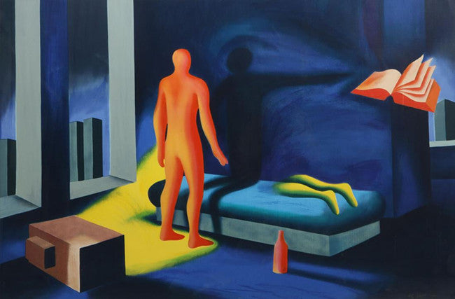 Illuminated by Twilight by Mark Kostabi, 1991 screenprint