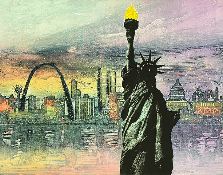 Usa by Mikulas Kravjansky by Artists Misc., 1995 mixed media