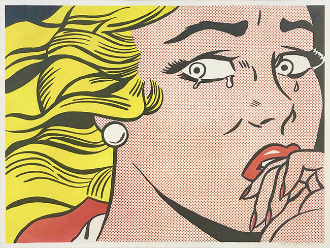 Crying Girl 1963 by Roy Lichtenstein, 1963 offset lithograph in colors on wove paper