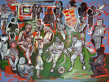 Estudo Para Jogos Infantis by Pedro Lazaro, acrylic on paper