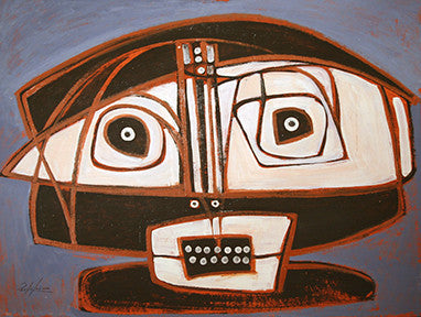 Indigenous by Pedro Lazaro, acrylic on paper