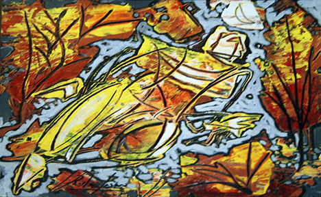 La Luna by Pedro Lazaro, 2003 acrylic on paper