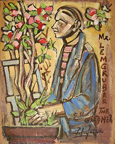 Mr Lemgruber - the Gardener by Pedro Lazaro, 2009 acrylic on cardboard