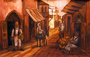 The Old Country by Pedro Lazaro, oil on board