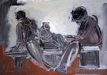 Waiting by Pedro Lazaro, acrylic on canvas