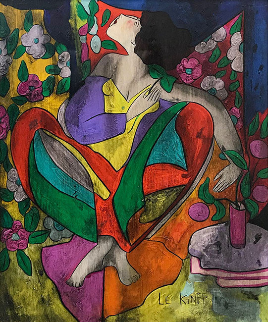 Gini by Linda Le Kinff, 2002 oil on wood panel